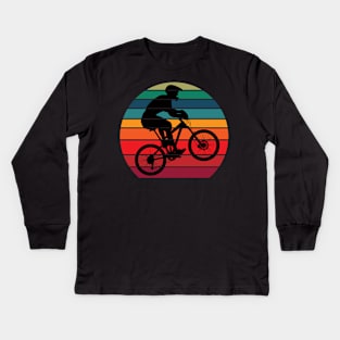 Vintage Bike Design Kids Long Sleeve T-Shirt